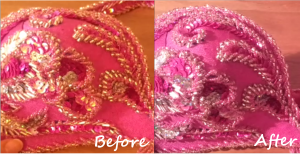 How to Fix Squashed Belly Dance Costume Bra with Fruit